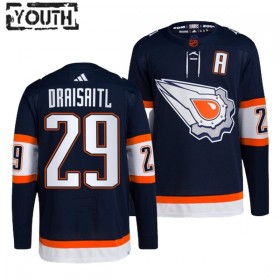 Edmonton Oilers tröja Leon Draisaitl 29 Adidas 2022-23 Navy Reverse Retro 2.0 Authentic - NHL Tröjor Barn